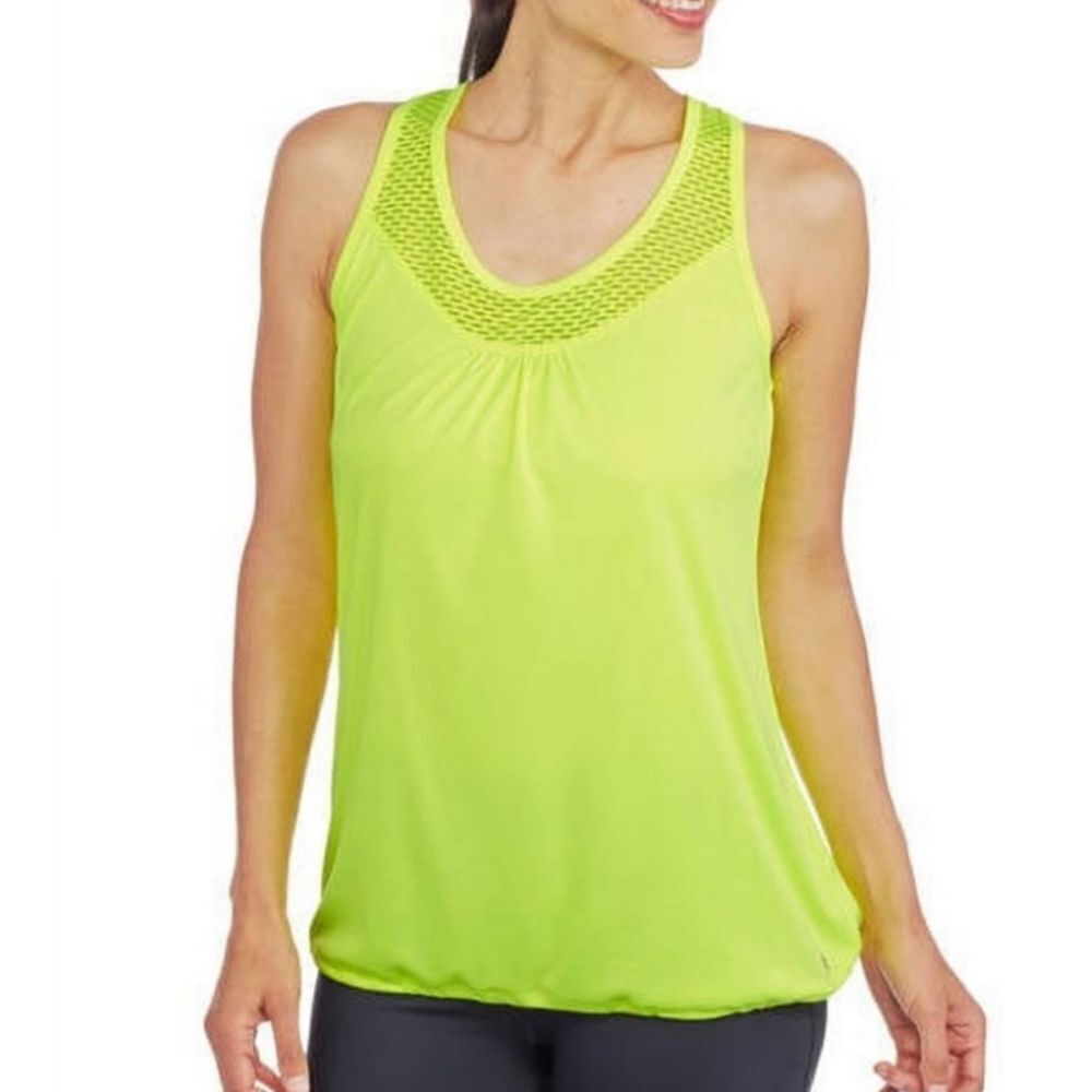 💜Danskin Neon Yellow Sleeveless Athletic Top Medium